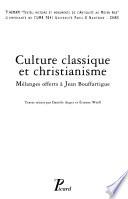 libro Culture Classique Et Christianisme